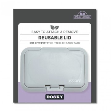 Dooky pokrovček za mokre robčke Grey Card 1ks