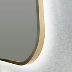 S6 Steklarstvo Šest LED ogledalo S610A , 60x90cm, z zlatim okvirjem za kopalnico, hodnik, predsobo, salon