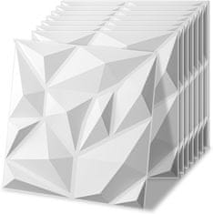 Netscroll 3D stenske plošče, 10-delni set dekorativnih tapet 30x30 cm, mat bela PVC, lahke, ognjevarne, za dom, kuhinjo, steno za TV, strop, lahko se barvajo, vodoodporne, ReliefWallpaper