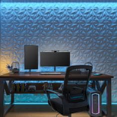 Netscroll 3D stenske plošče, 10-delni set dekorativnih tapet 30x30 cm, mat bela PVC, lahke, ognjevarne, za dom, kuhinjo, steno za TV, strop, lahko se barvajo, vodoodporne, ReliefWallpaper