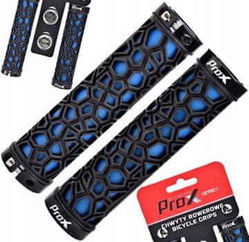 PROX Gripi za kolesarsko krmilo Prox GP-53, privijačni ročaji krmila modri