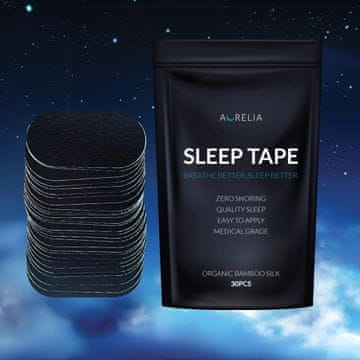 AureliaDream 30-delni set nežnih trakov za usta, pomoč pri spanju, spodbuja dihanje skozi nos in globlji spanec, za občutljivo kožo, ostane na mestu celo noč, proti smrčanju, SleepTape