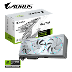 Gigabyte Grafična kartica AORUS GeForce RTX 5090 MASTER ICE 32G, 32GB GDDR7, PCI-E 5.0