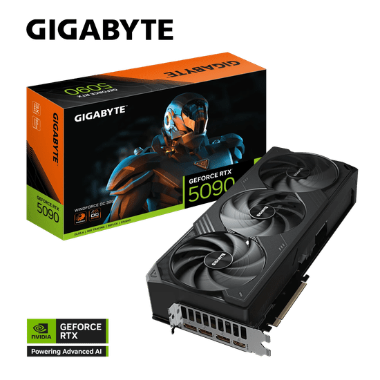 Gigabyte Grafična kartica GeForce RTX 5090 WINDFORCE OC 32G, 32GB GDDR7, PCI-E 5.0