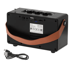 Camry Tranzistor CR 1902B, analogni FM, Bluetooth, USB, SD, črne barve
