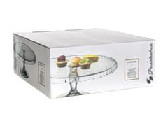 bar@drinkstuff Pladenj za torte s premerom 32,2 cm PATISSERIE steklo