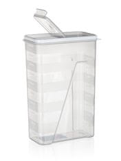 Banquet Posoda za hrano v razsutem stanju 2,5 l iz plastike, odpiralni pokrov BELI