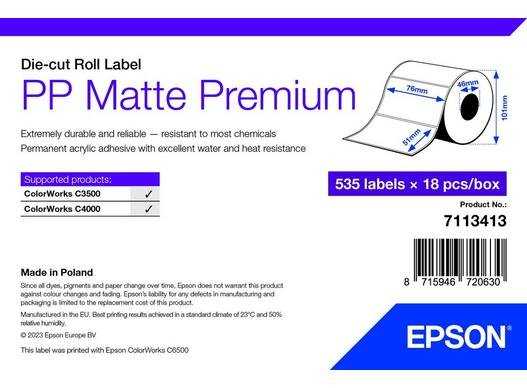 Epson PP mat etiketa Premium, 76 mm x 51 mm, 535 etiket