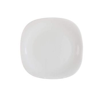 Stekleni desertni krožnik PARMA 20x20cm BELI