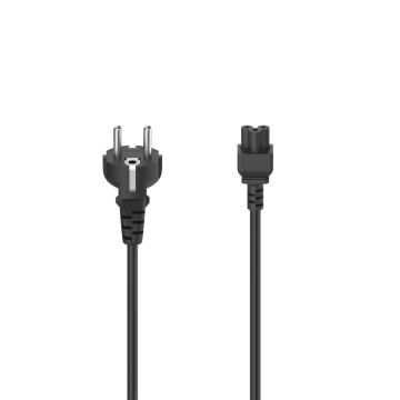 Hama Omrežni kabel, vtič z ozemljitvenim kontaktom - 3-pinska vtičnica (deteljica), 1,5 m, bl