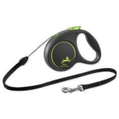 Flexi Povodec Black Design kabel S zelen 5m