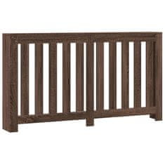 Vidaxl Pokrov za radiator rjav hrast 149x20x82 cm inženirski les
