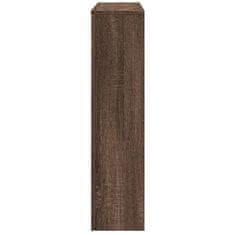 Vidaxl Pokrov za radiator rjav hrast 149x20x82 cm inženirski les