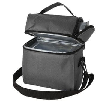 Hladilna torba s kozarci za živila in steklenico iz nerjavečega jekla sive barve KO-170488710seda