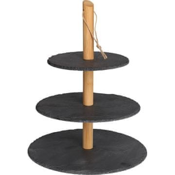 Excellent Houseware Izvleka za sadje, sladkarije in makarone les / skrilavec 36 cm KO-210000280