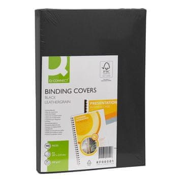 Q-Connect Zadnji pokrov A4, 100 kosov, črn