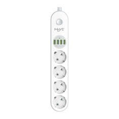 Moye MOYE VOLTAIC POWER STRIP 16A/4000W/4USB/4 SOCKETS RAZDELILNA LETEV