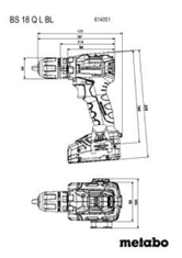 Metabo akumulatorski vrtalnik/vijačnik BS 18 L (614051500)