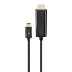 Goobay USB-C (M) na HDMI (M) 4K 60Hz 1,8 m črn kabel