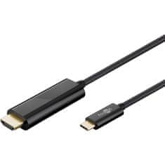 Goobay USB-C (M) na HDMI (M) 4K 60Hz 1,8 m črn kabel