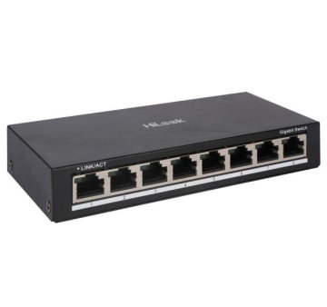 HiLook Poganja ga stikalo HIKVISION NS-0508/ 8x port/ 1000 Mbps RJ45 portov/ 1 Gbps/ Kovina