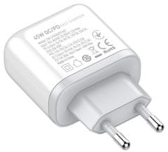 ColorWay 1x USB in 1x USB-C/ omrežni polnilnik/ 45W/ 100V-240V/ bela