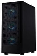 BitFenix ohišje C50 Negro / ATX / 4x 120mm ventilator FRGB / 2xUSB 2.0 / USB 3.0 / kaljeno steklo / črno