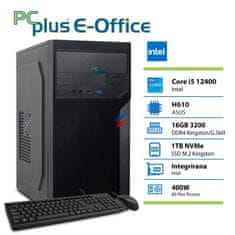 E-Office namizni računalnik, i5-12400, 16GB, SSD1TB, FreeDOS + tipkovnica in miška