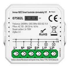 Immax NEO SMART krmilnik z možnostjo zatemnitve V9, 2 gumba, Zigbee 3.0, TUYA