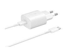 Samsung HIŠNI POLNILEC EP-TA800XWE Super Fast Charge (Type C) in podatkovni kabel EP-DW767JWE 1,8m (Type C - Type C) - bel (bulk)