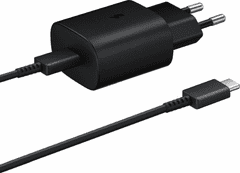 Samsung HIŠNI POLNILEC EP-TA800XBE Super Fast Charge (Type C) in podatkovni kabel EP-DW767JBE 1,8m (Type C - Type C) - črn (bulk)