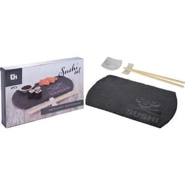 EXCELLENT Set za suši KO-210000220 Sushi set porcelain/slate/bamboo set of 4 pcs