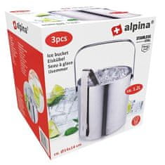 Alpina Alpina ED-249576 Vedro za led + klešče nerjaveče jeklo 1,2 l