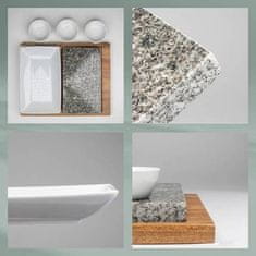 Kela Kela KL-16629 vroč kamen XL Country akacijev les temno siva 29,0x23,0x4,5cm