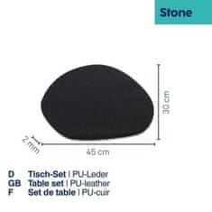 Kela Kela KL-12655 Stone PU usnje črna 4 kosi 12,0x10,0x0,2cm