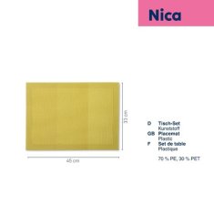 Kela Postavitev mize KL-12834 Nica 70%PE/30%PET rumena 45,0x33,0cm