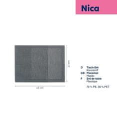 Kela Postavitev mize KL-12833 Nica 70%PE/30%PET dark grey 45.0x33.0cm