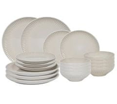 Ostatní Komplet krožnikov za večerjo HT-24327591 18 pcs glossy cream