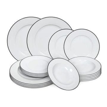 HIT HIT HT-27020400 18 kos porcelan s črno črto