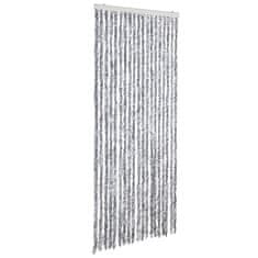 Vidaxl Zavesa proti mrčesu srebrna 56x200 cm šenilja