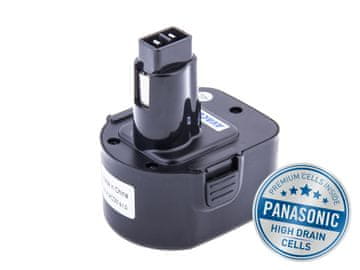 Avacom Baterija BLACK &amp; DECKER A9252 Ni-Mh 12V 3000mAh, celice PANASONIC