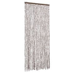 Vidaxl Zavesa proti mrčesu taupe in bela 56x185 cm šenilja