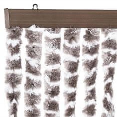 Vidaxl Zavesa proti mrčesu taupe in bela 56x185 cm šenilja