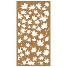 Vidaxl Vrtna stenska dekoracija 105x55 cm corten jeklo javorjevi listi