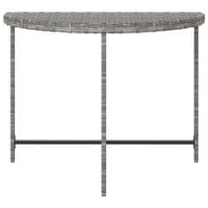 Vidaxl Vrtna mizica siva 100x50x75 cm poli ratan