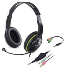 Genius slušalke HS-400A, 2x 3,5 vtič, redukcija na en vtič