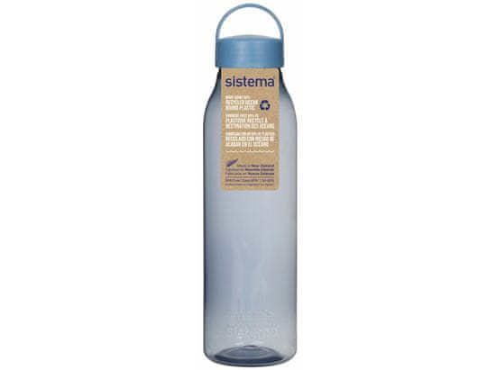 Sistema Sistema Ocean Bound Steklenička z vgrajenim ročajem 700 ml, modra