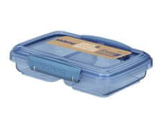 Sistema Sistema Ocean Bound Majhna razdeljena škatla za prigrizke z dvema predaloma, 350 ml, modra