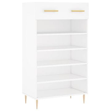 Vidaxl Omarica za čevlje bela 60x35x105 cm inženirski les