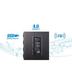 Fenda Fenda F&amp;D A180X 2.1, bluetooth, radio, USB, SD kartica, daljinski upravljalnik - črna